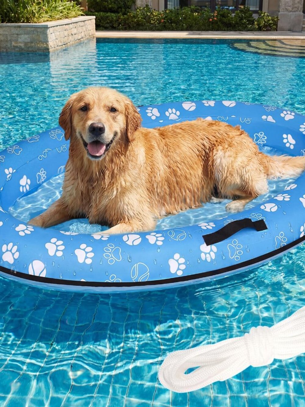 NEW XXL 60 x40 Inflatable Dog Pool Float for Large Dogs Heavy Duty Pet Raft Lake